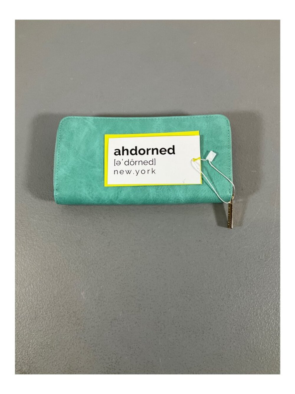 ahdorned Unisex Aqua Faux Leather RFID Wallet - Stylish RFID Protection